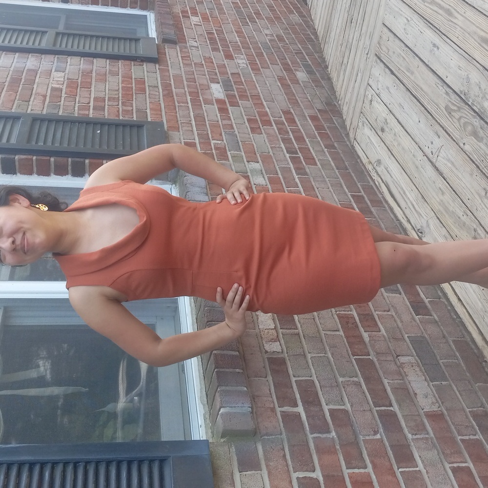 Banana Republic orange mini dress size 0